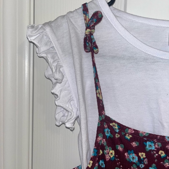 NWT Girl kids floral short dress. Size 10. Purple - Picture 2 of 8